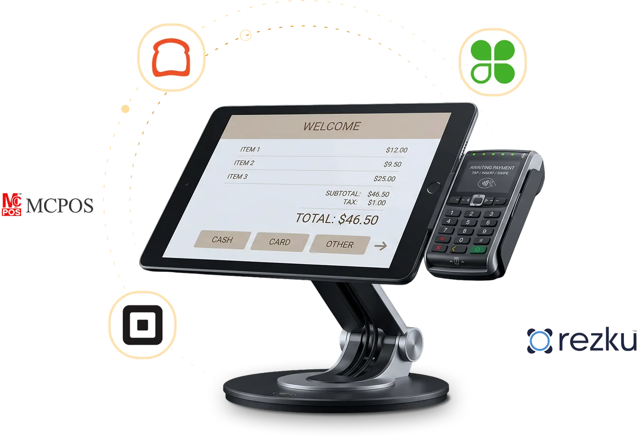VoiceBit connecting to restaurant POS systems and payment terminals